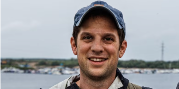 A picture taken on July 24, 2021, shows journalist Evan Gershkovich. According to the Russian state news agency Tass, he has been charged with espionage. Gershkovich denies the allegation. (Dimitar Dilkoff/AFP/Getty Images)