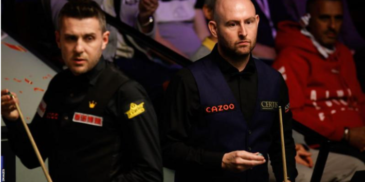 Mark Selby (left) won the Crucible crown in 2014, 2016, 2017 and 2021