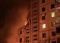 The video showed the immediate damage of the strike