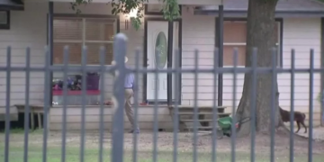 The incident began when the gunman started shooting near the house, police say