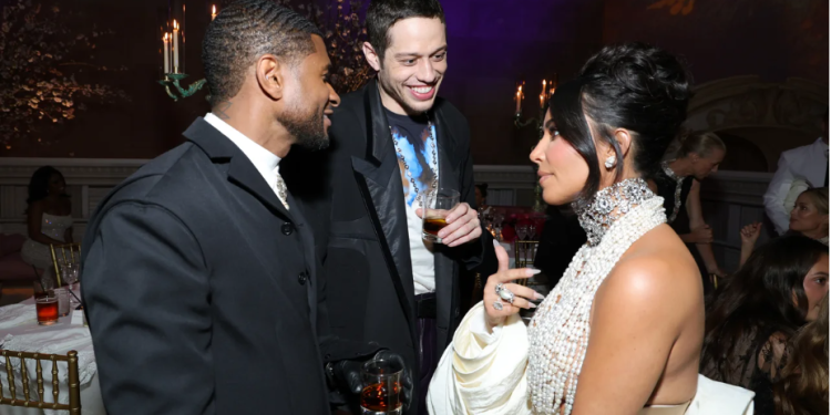 Usher, Pete Davidson, and Kim Kardashian attend The 2023 Met Gala Celebrating "Karl Lagerfeld: A Line Of Beauty" at The Metropolitan Museum of Art on May 01.