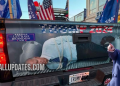 Donald Trump posts video of truck showing hog-tied Joe Biden