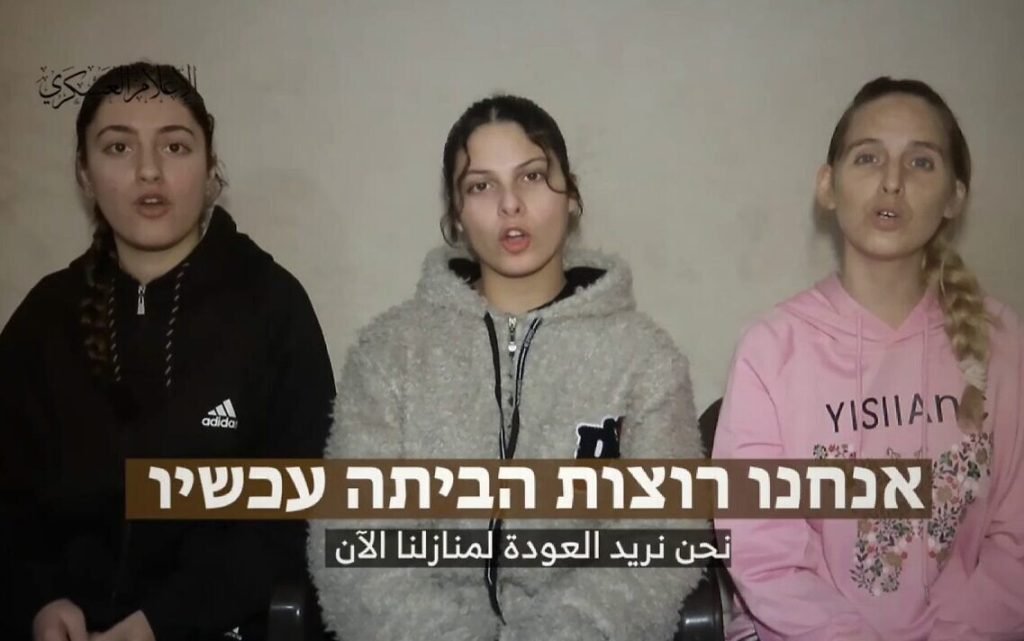 Video shows US and Israeli hostages alive in Gaza